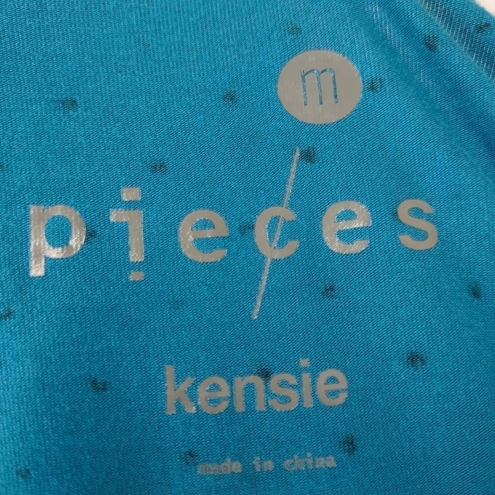 Pieces Kenzie Dress Women's Blue Black Dot Size M NWT - Picture 6 of 7
